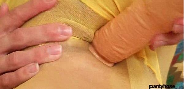  Skinny teen filthy nylon tights pantyhose fingering
